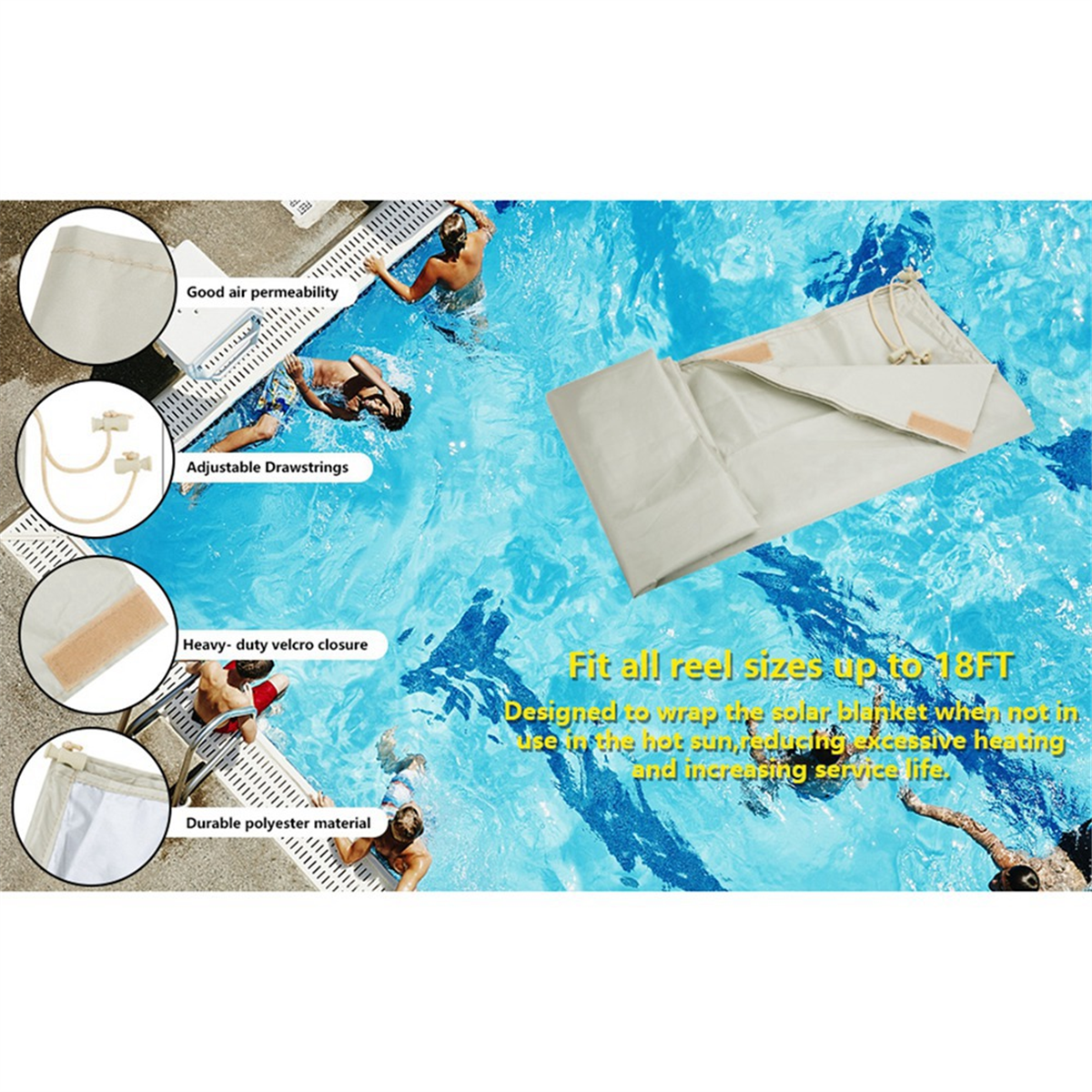 ABQR Swimming Pool Solar Reel  - Reel Cover avis et prix