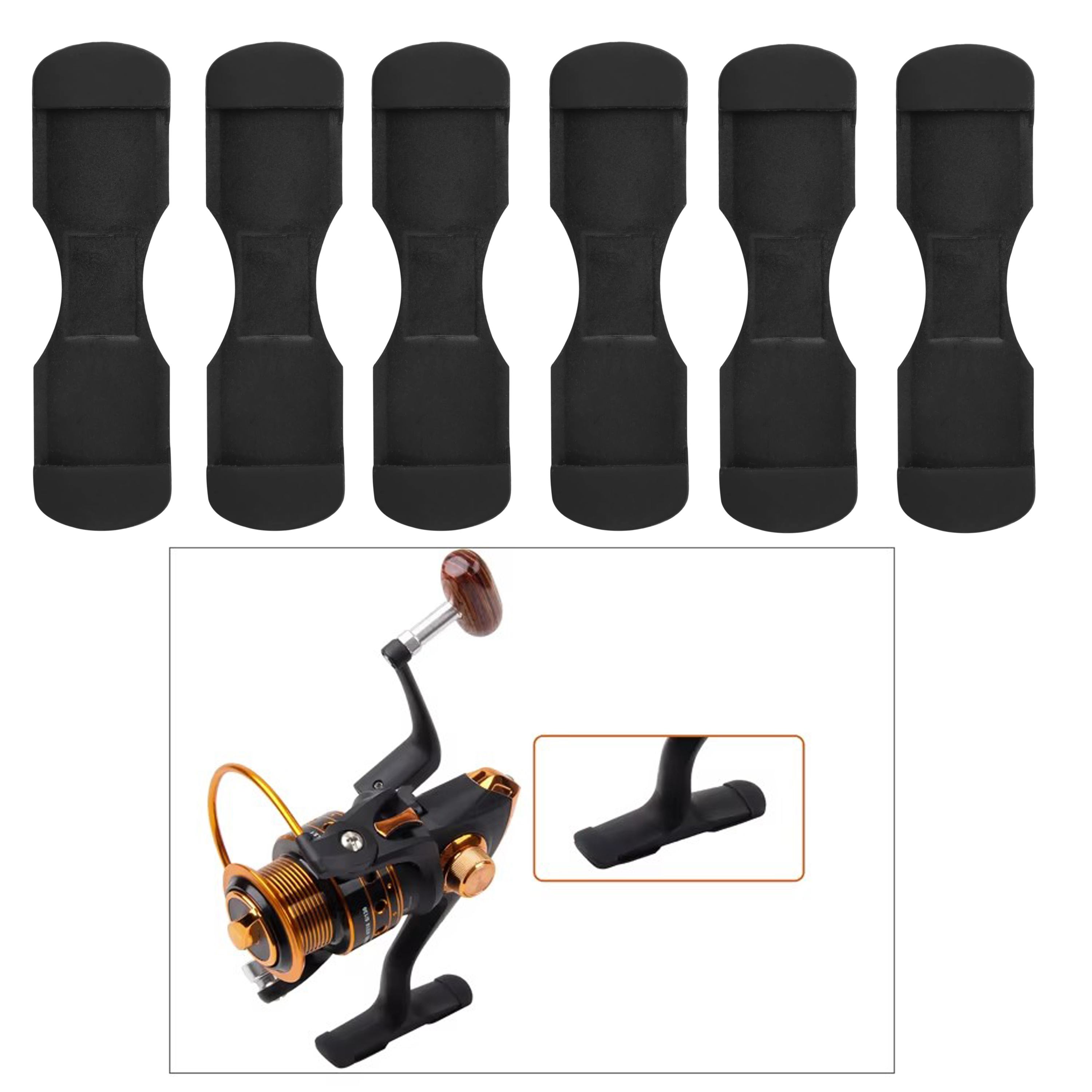 6pcs Black Rubber Fishing Reel - Trolling Reel avis et prix