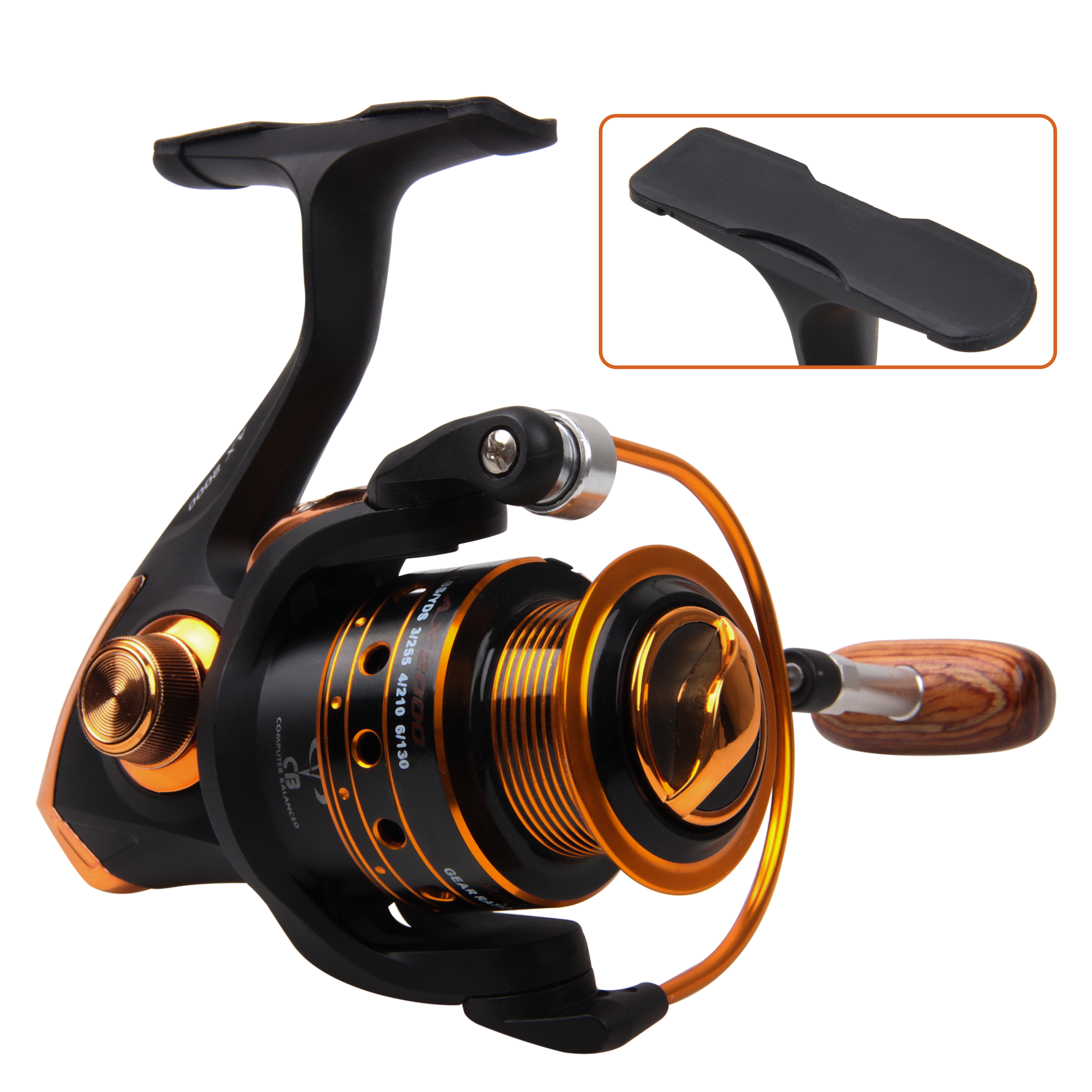 6pcs Black Rubber Fishing Reel - Trolling Reel avis et prix