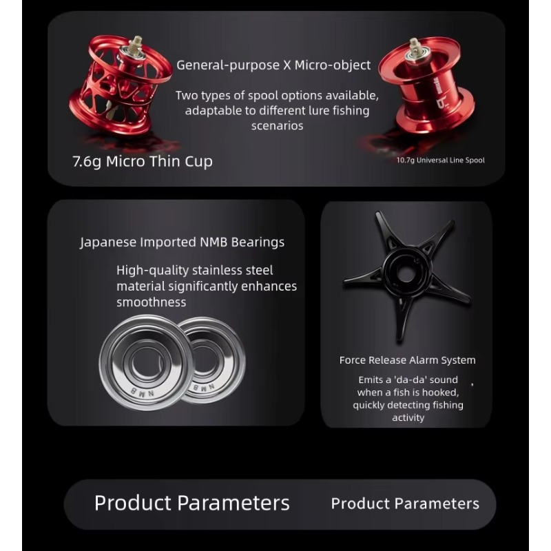 P1 Casting Reel, 7.3:1 Gear Ra - Reel Handle avis et prix