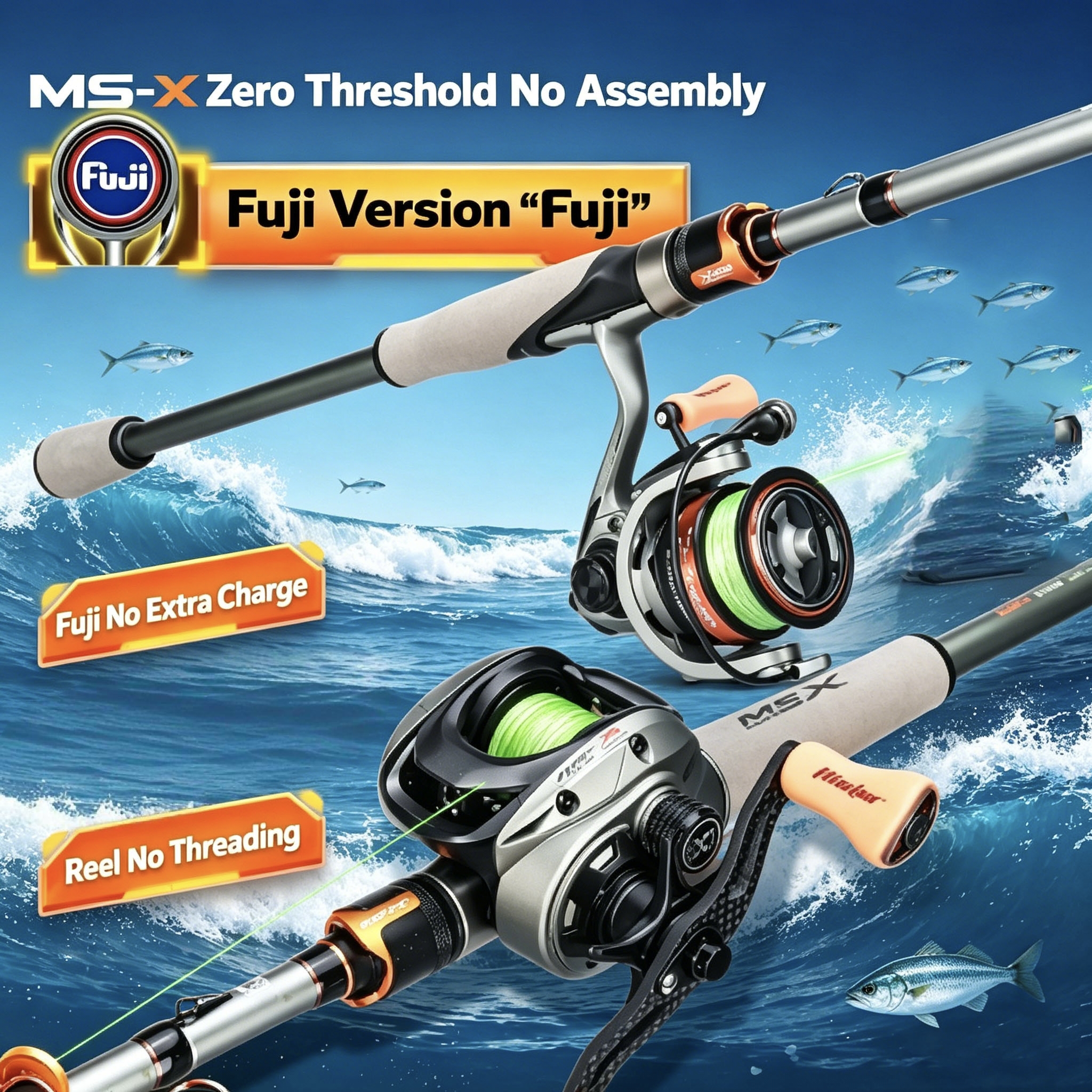 HASIDA 1.68m MS-X FUJI Version - Spincast Reel avis et prix