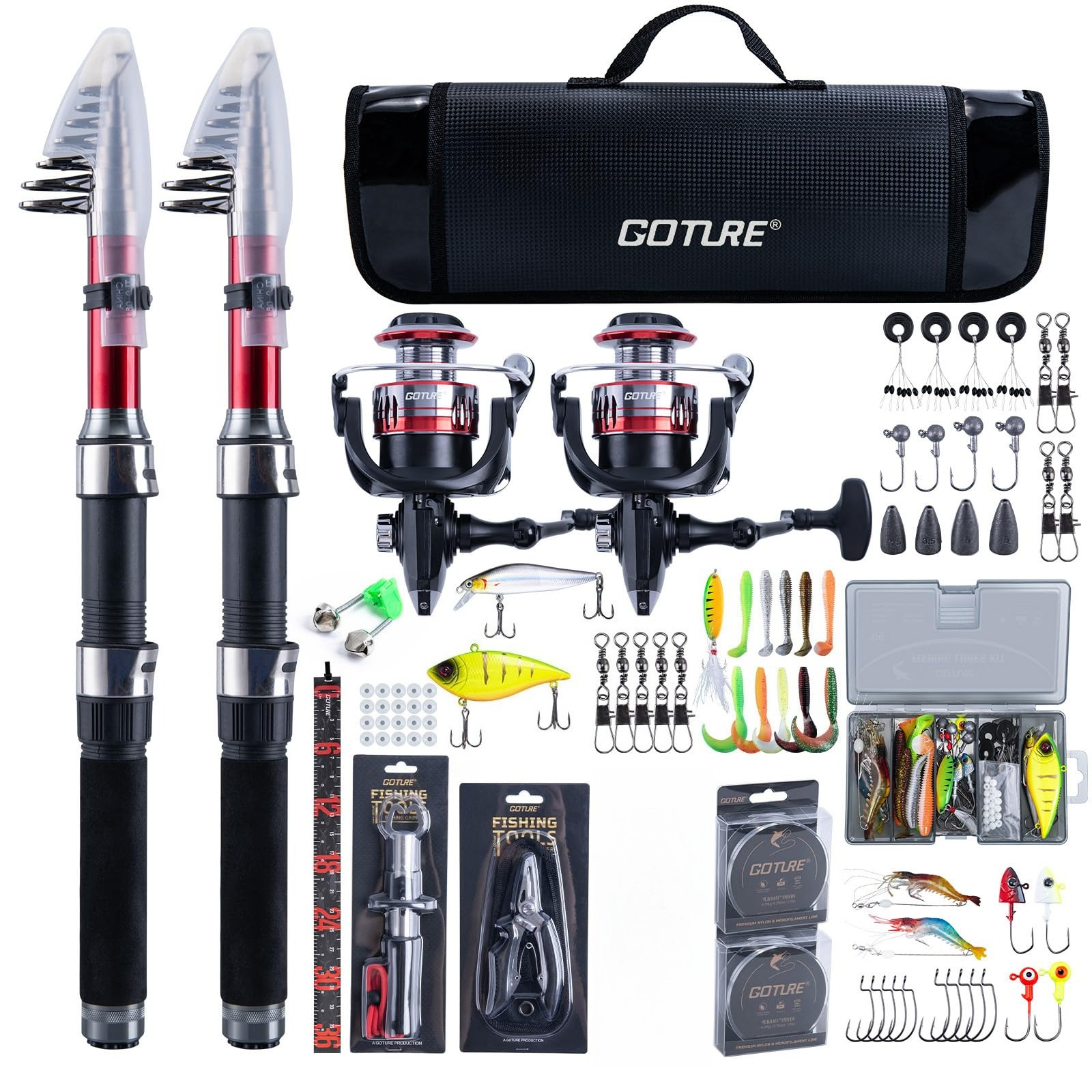 Goture 2Pcs Fishing Rod and 2P - Reel Bag avis et prix