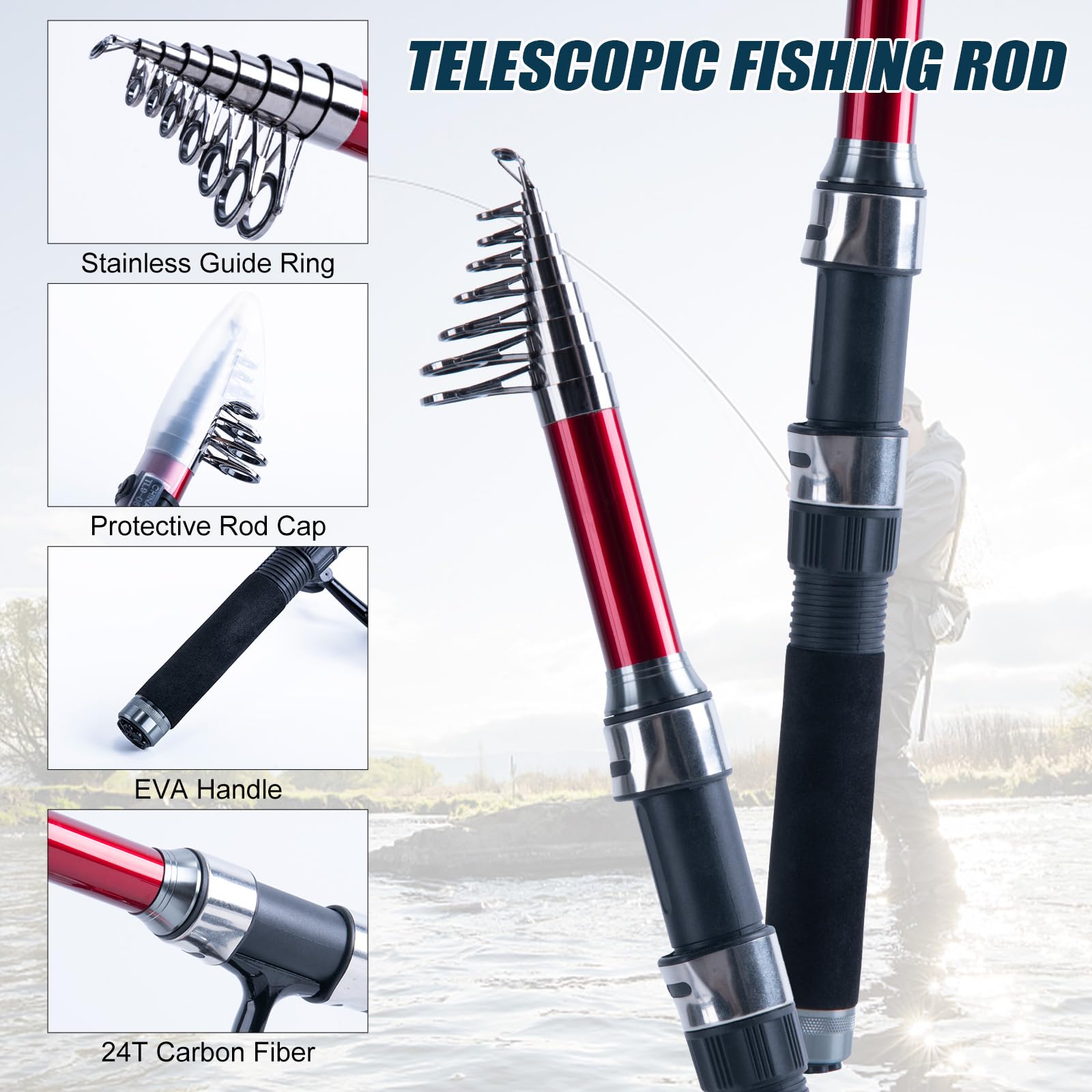 Goture 2Pcs Fishing Rod and 2P - Reel Bag avis et prix