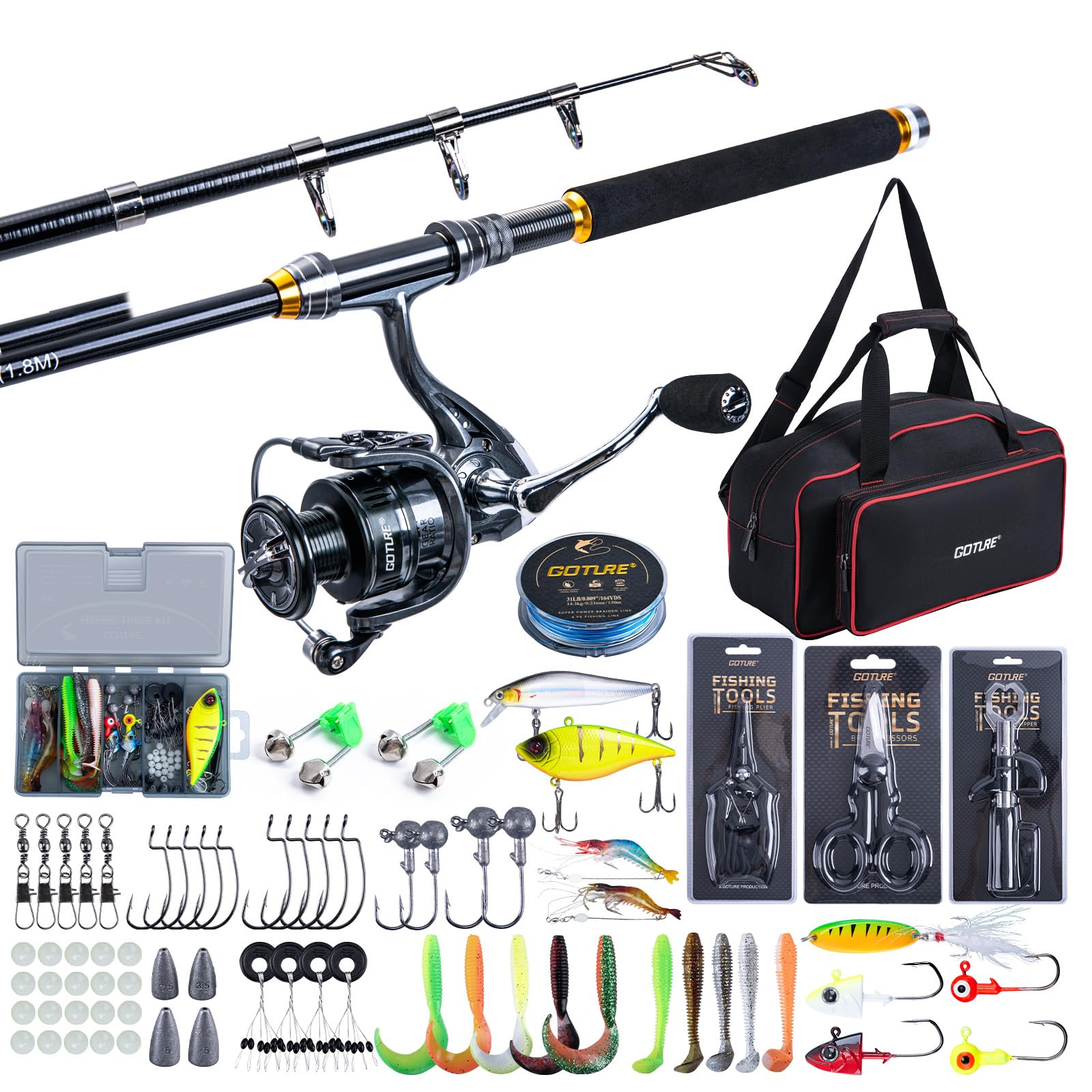 Goture Fishing Telescopic Rod  - Reel Bag avis et prix